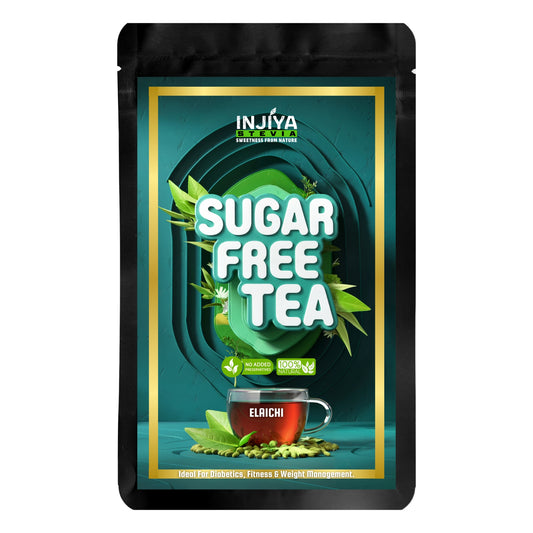 INJIYA Sugar-Free Stevia Tea Elaichi – Natural Zero Calorie Tea for Weight Loss & Diabetes | Herbal Sweet Tea