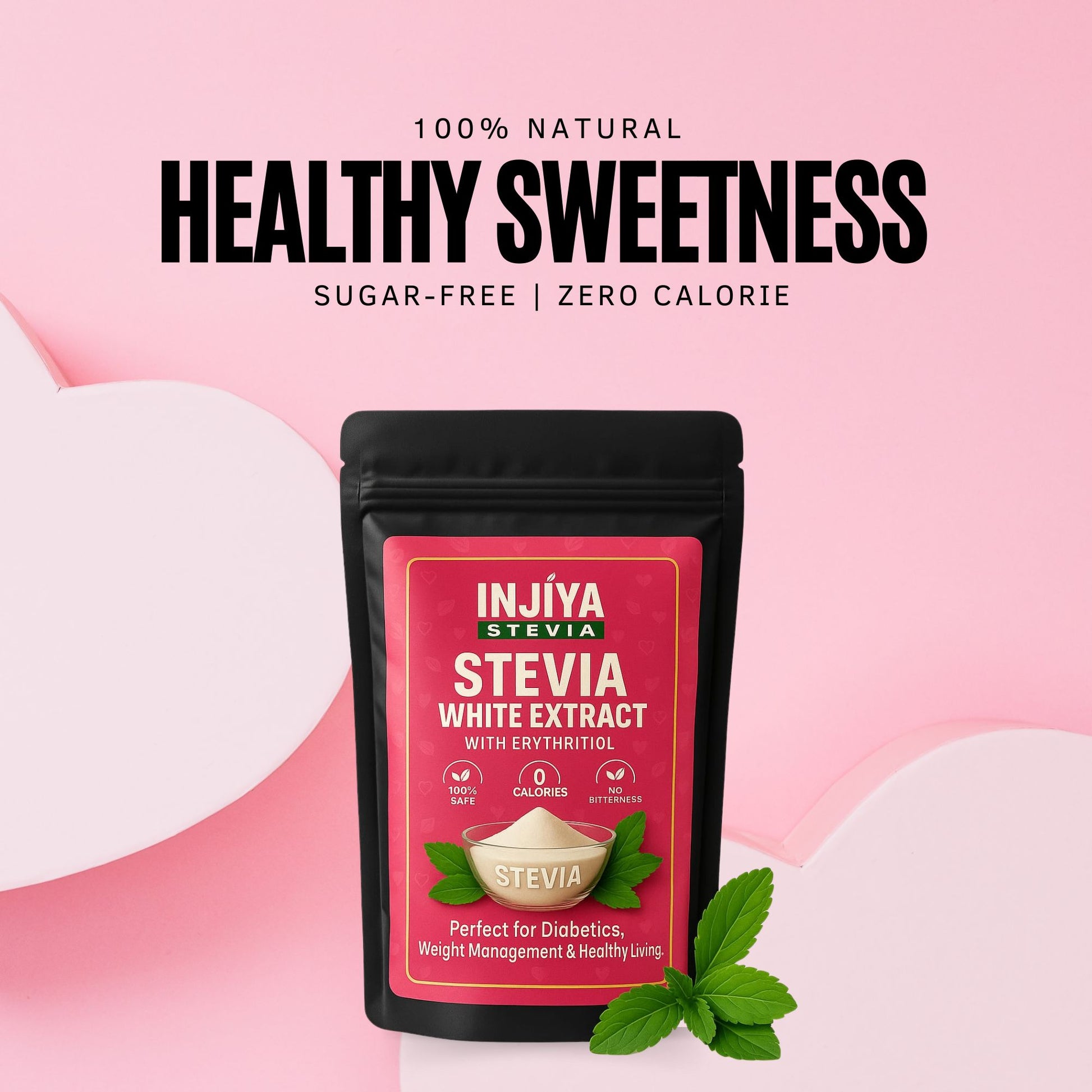 best stevia brand in india injiya stevia powder pure white extract