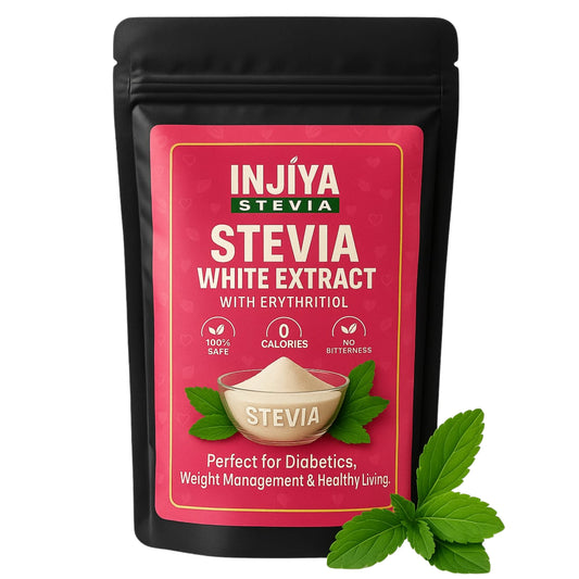 injiya stevia powder pure white extract best stevia brand in india 